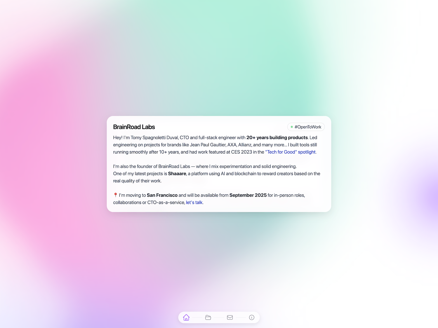 BrainRoad Labs Website v1 Screenshot 1