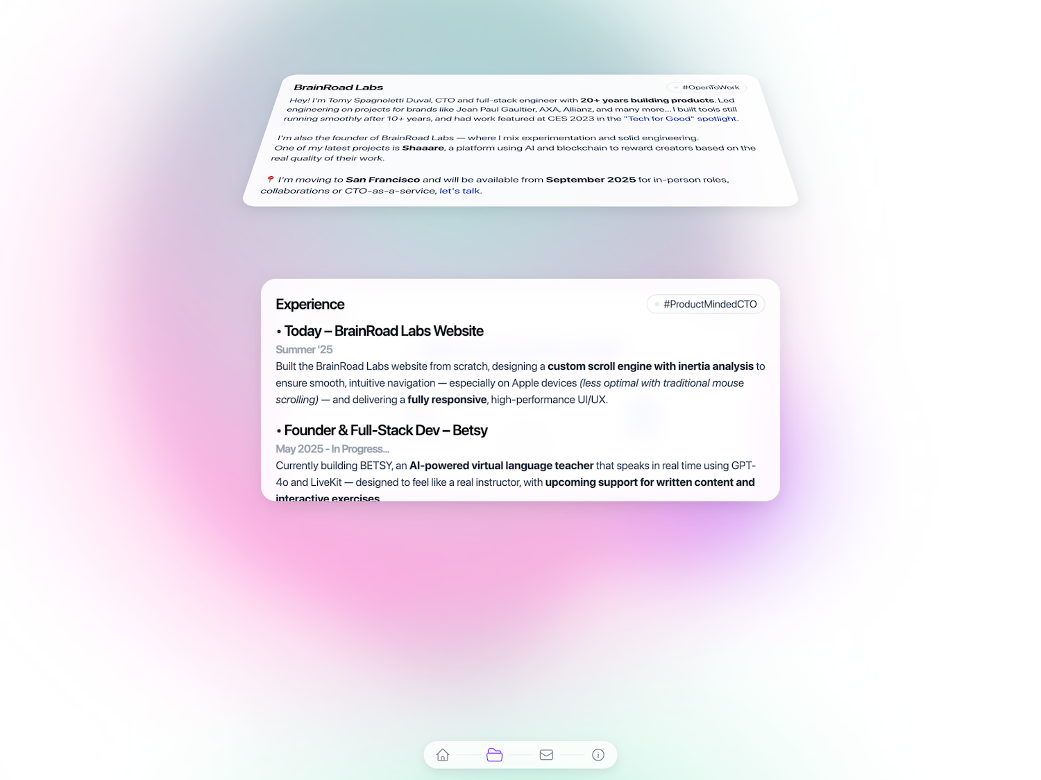 BrainRoad Labs Website v1 Screenshot 3